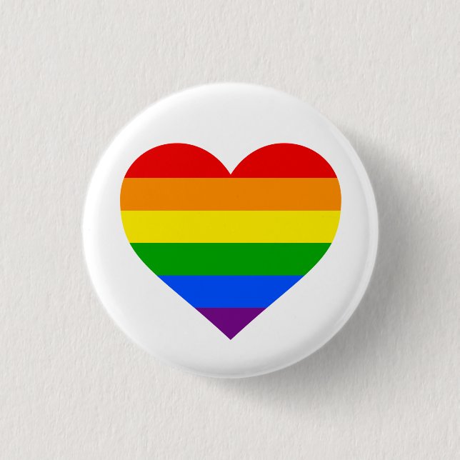 "RAINBOW HEART" 1.25-inch Button (Front)