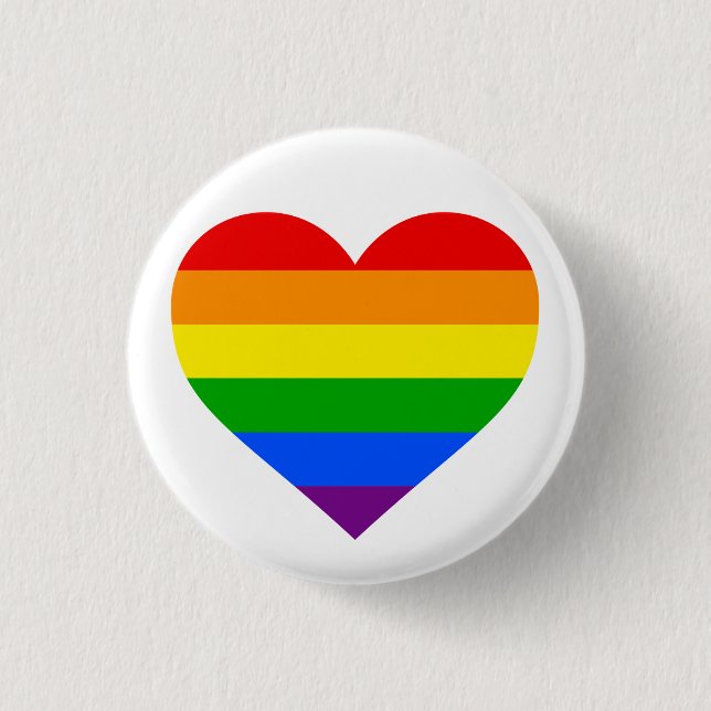 "RAINBOW HEART" 1.25-inch Button (Front)