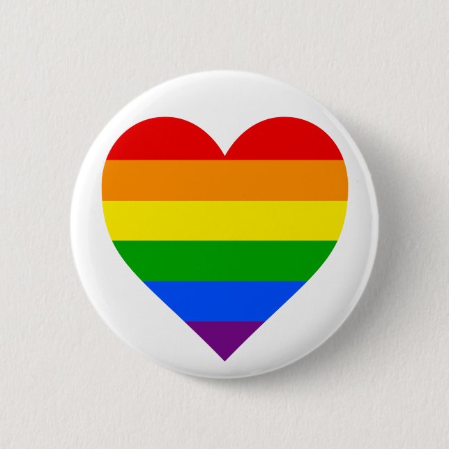 "RAINBOW HEART" 6-inch Button (Front)
