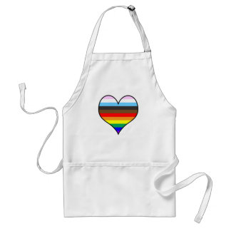 Rainbow Heart Adult Apron
