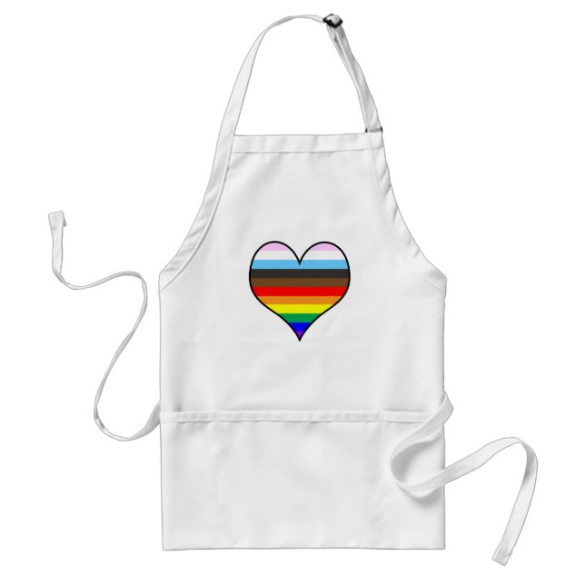 Rainbow Heart Adult Apron (Front)