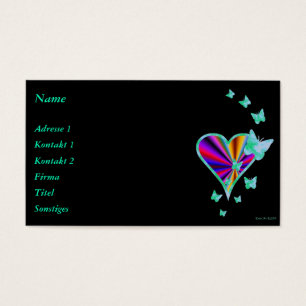 Rainbow Heart and Butterfly