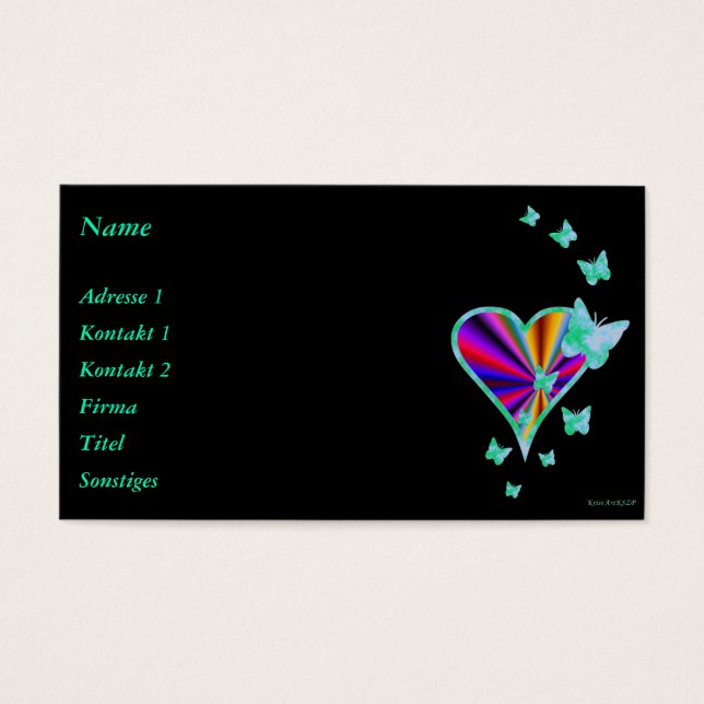 Rainbow Heart and Butterfly (Front)