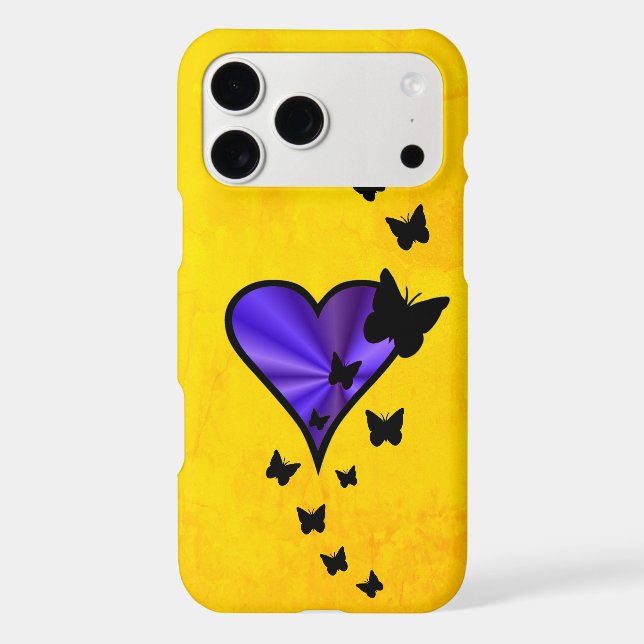Rainbow Heart and Butterfly Case-Mate iPhone Case (Back)