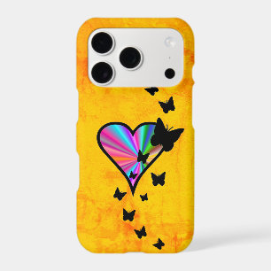 Rainbow Heart and Butterfly iPhone 17 Pro Case