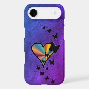 Rainbow Heart and Butterfly iPhone 17 Air Case