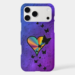 Rainbow Heart and Butterfly iPhone 17 Pro Max Case