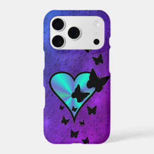 Rainbow Heart and Butterfly iPhone 17 Pro Case