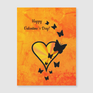 Rainbow Heart and Butterfly Magnetic Card