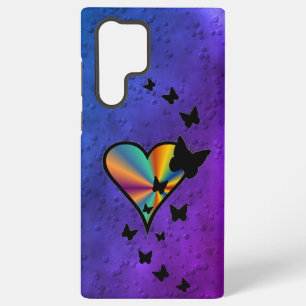 Rainbow Heart and Butterfly Samsung Galaxy S22 Ultra Case