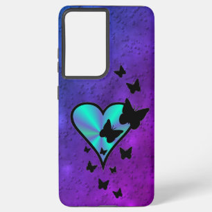 Rainbow Heart and Butterfly Samsung Galaxy S21 Ultra Case