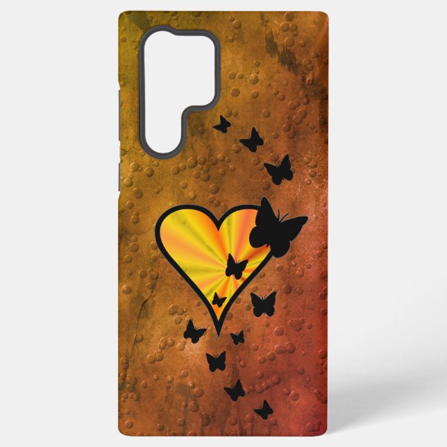 Rainbow Heart and Butterfly Samsung Galaxy Case (Back)