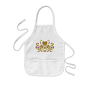 Rainbow Heart and Lily Kids' Apron