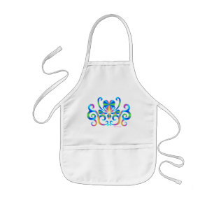 Rainbow Heart and Lily Kids' Apron