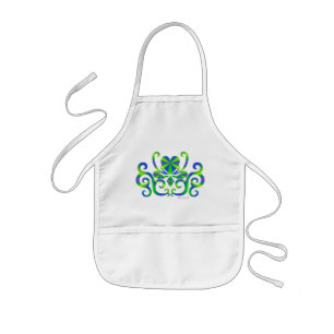 Rainbow Heart and Lily Kids' Apron