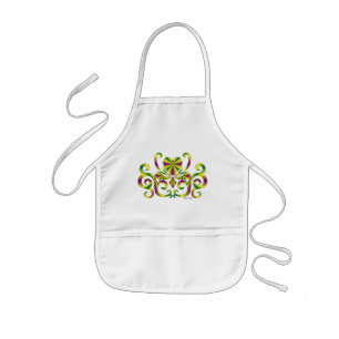 Rainbow Heart and Lily Kids' Apron