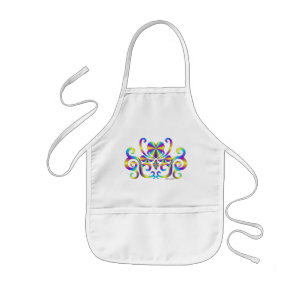Rainbow Heart and Lily Kids' Apron