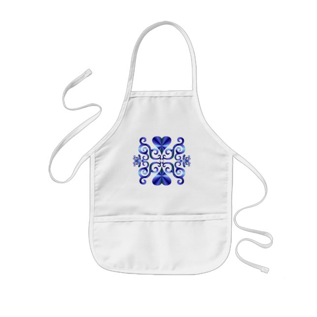 Rainbow Heart and Lily Kids' Apron (Front)