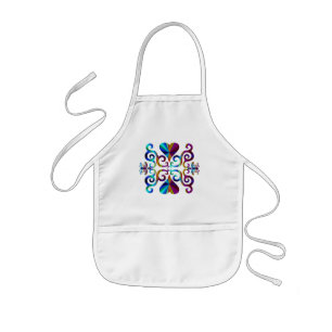 Rainbow Heart and Lily Kids' Apron