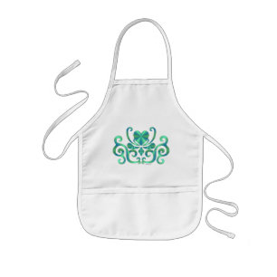 Rainbow Heart and Lily Kids' Apron