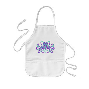 Rainbow Heart and Lily Kids' Apron