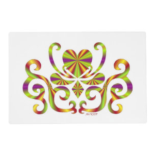 Rainbow Heart and Lily , Pet Mat