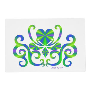 Rainbow Heart and Lily , Pet Mat