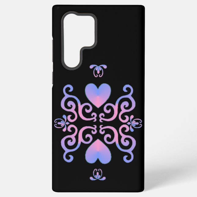 Rainbow Heart and Lily Samsung Galaxy Case (Back)