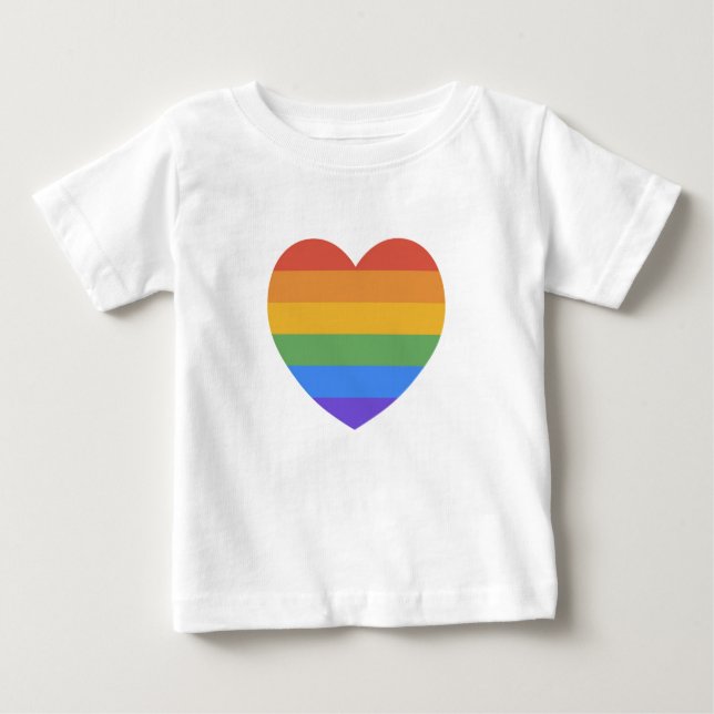 Rainbow Heart Baby T-Shirt (Front)