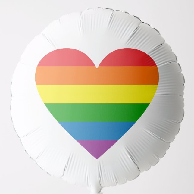 Rainbow Heart  Balloon (Front)