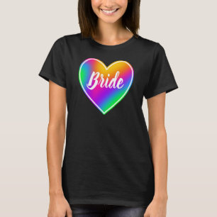 Rainbow Heart Bride T-Shirt