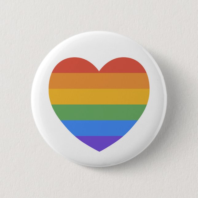 Rainbow Heart Button (Front)