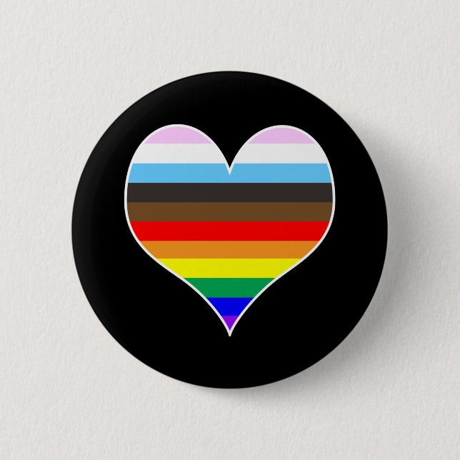 Rainbow Heart Button (Front)