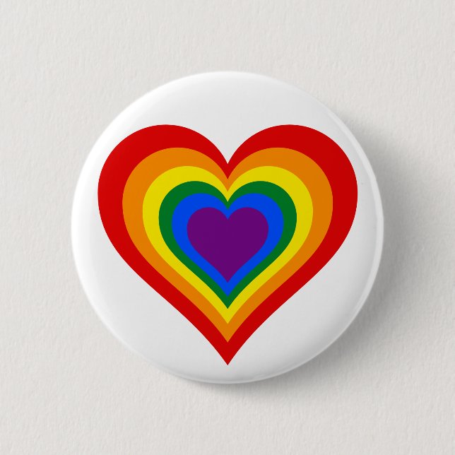 Rainbow Heart Button (Front)