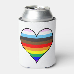 Rainbow Heart Can Cooler