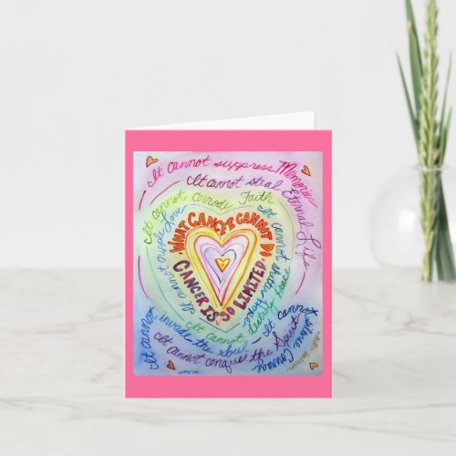 Rainbow Heart Cancer Cannot Do Greeting Cards