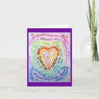 Rainbow Heart Cancer Cannot Do Greeting Cards