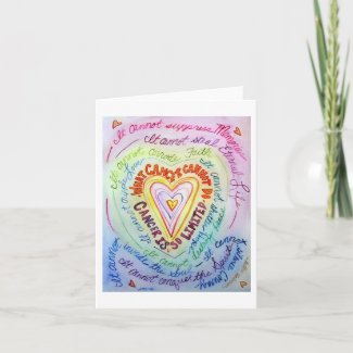 Rainbow Heart Cancer Cannot Do Greeting Cards
