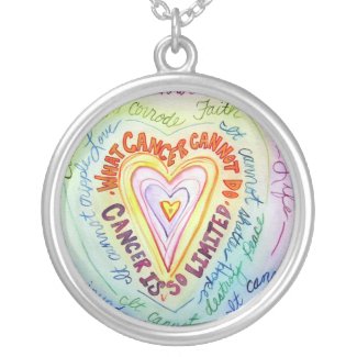Rainbow Heart Cancer Cannot Do Necklace Jewelry