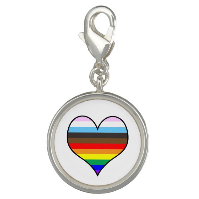 Rainbow Heart Charm (Front)