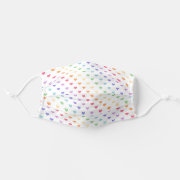Colorful Rainbow Heart pattern Cloth Face Mask