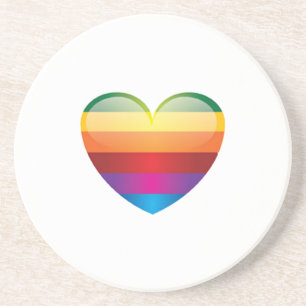 Rainbow Heart Coaster