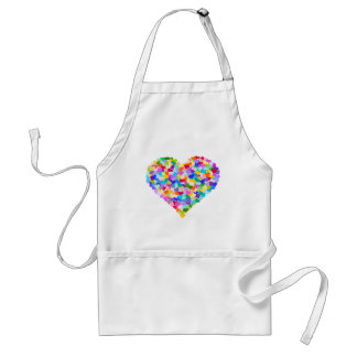 Rainbow Heart Confetti Adult Apron