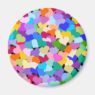 Rainbow Heart Confetti Magnet