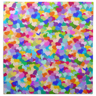 Rainbow Heart Confetti Napkin