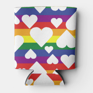 Rainbow Heart Coolsie Can Cooler