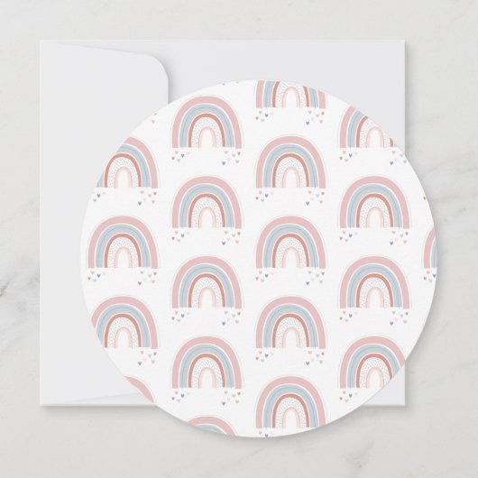 Rainbow heart cute classroom valentine (Back)