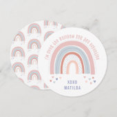 Rainbow heart cute classroom valentine (Front/Back)