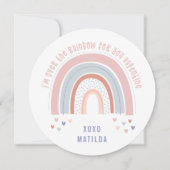 Rainbow heart cute classroom valentine (Front)