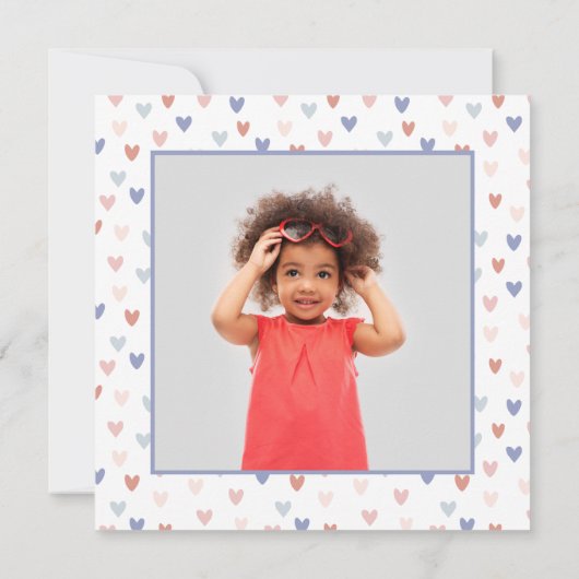 Rainbow heart cute photo classroom valentine (Back)